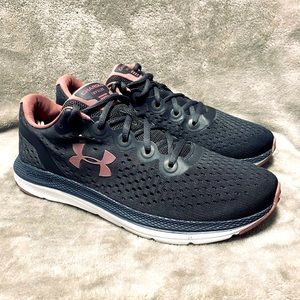 Under Armour Running Shoes Black Lace Up Mesh Sz 9.5